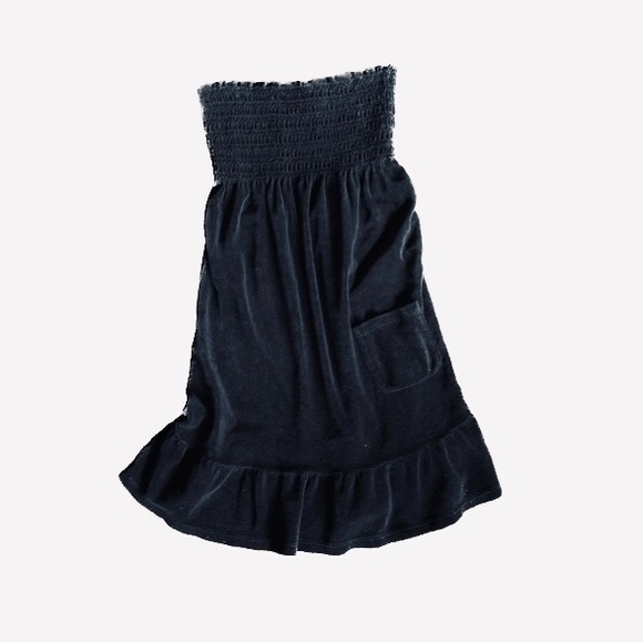 Juicy Couture Black Strapless Terry Mini Dress Bath/Swim Cover-Up, Women’s Sz XS - Picture 7 of 10